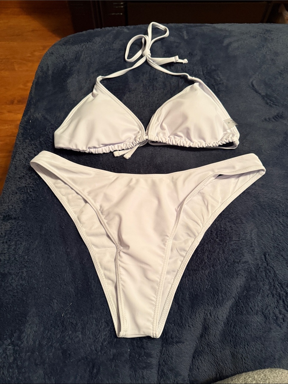 Classic White Triangle Bikini Set- BRAND NEW, NEVER WORN